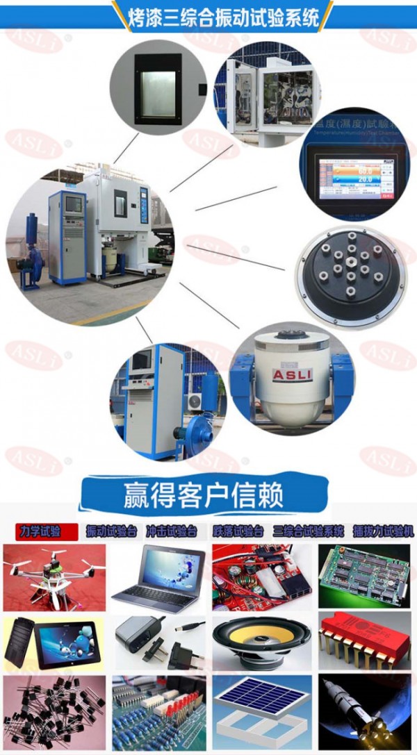 三综合温湿度振动台非标定制