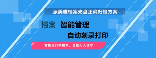 派美雅档案光盘正确归档方案