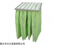 中效合成纤维袋式空气过滤器容尘量大阻力小