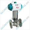 气动高温球阀|GQ641H高温型气动球阀|气动硬密封球阀-精欧控制阀门