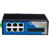 6路百兆电口+4路百兆光口工业级以太网管理型交换机