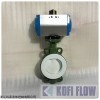D671F 气动蝶阀 四氟PTFE软密封 铸铁阀体 304板