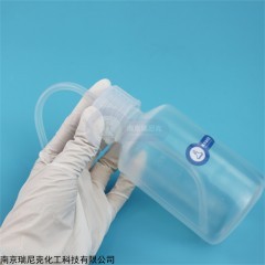 南京瑞尼克 瓶蓋和管子一體成型PFA材質(zhì)耐酸堿清洗瓶250ml